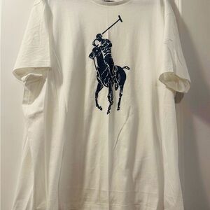 Polo by Ralph Lauren White Tee with Navy Graphic